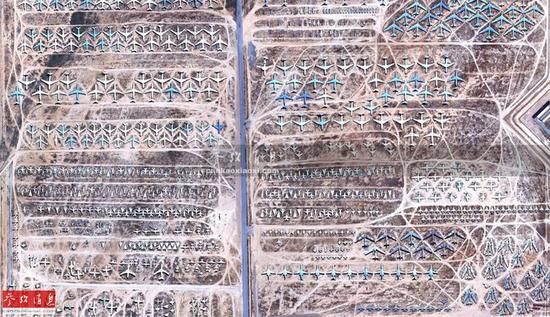 发动机堆成山！近观世界最大战机坟场