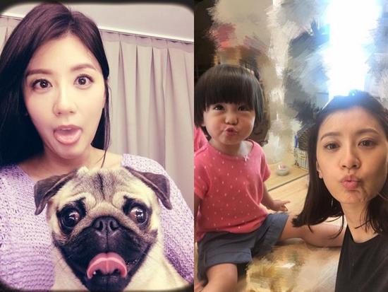 咘咘嘟嘴翻白眼做鬼脸 呆萌表情神同步贾静雯！