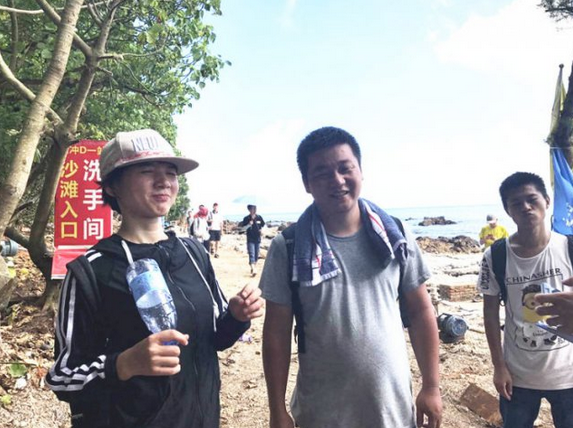 △ 9 月 9 日首支进行东西涌穿越的队伍于 9 点 13 分从西涌进入，14 点 55 分抵达东涌出口